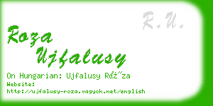 roza ujfalusy business card